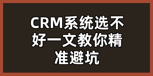 CRM 系统选不好？一文教你精准避坑